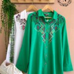 شومیز لینن گلدوزی کد 639
