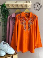 شومیز لینن گلدوزی کد 639 - تصویر 3