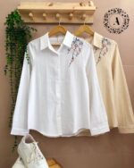شومیز شکوفه گلدوزی دلبر وارداتی کد 698 - تصویر 2