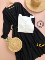 پیراهن خامه دوزی طرح دکمه دلبر کد 701 - تصویر 5