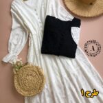 پیراهن خامه دوزی طرح دکمه دلبر کد 701