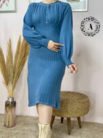 پیراهن بافت جلودکمه وارداتی کد 892 - تصویر 5