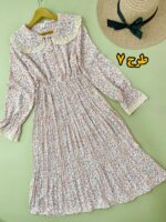 پیراهن حریر پزشک دهکده وارداتی کد 966 - تصویر 4