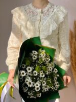 شومیز یقه گیپور وارداتی کد 971 - تصویر 6