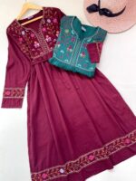 پیراهن هندی کاجول وارداتی کد 1038 - تصویر 4