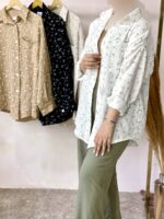شومیز مانتویی شکوفه کد 1098 - تصویر 5