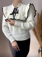 بلوز بافت یقه بندی آنا (وارداتی) کد 1167 - تصویر 5