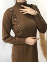 پیراهن بافت مروارید وارداتی کد 1187 - تصویر 5