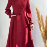پیراهن دوتیکه مخمل بیتا۱۲۱۶
