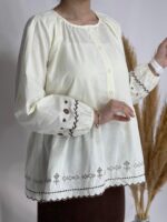 شومیز گلدوزی تبسم کد۱۲۱۹ - تصویر 4