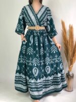 پیراهن ابریشم کد۱۲۶۴ - تصویر 3