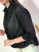 شومیزقلاب بافی پیچک کد۱۲۸۳ - تصویر 5