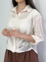 شومیزقلاب بافی پیچک کد۱۲۸۳