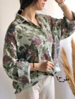 شومیزطرح دار سارا کد۱۲۹۱ - تصویر 2