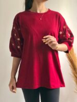 تیشرت گلدوزی بابونه کد۱۲۹۸ - تصویر 4