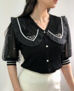 بلوزبافت کریستالی پارمیس کد۱۳۰۳ - تصویر 2