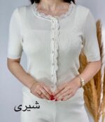 بلوز بافت هیوا کد۱۳۱۴ - تصویر 4