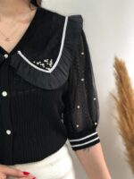 بلوزبافت کریستالی پارمیس کد۱۳۰۳ - تصویر 3
