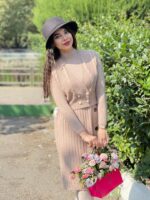 ⁨	پیراهن بافت و ژیله الیزه کد۱۳۲۲ - تصویر 3