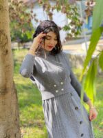 ⁨	پیراهن بافت و ژیله الیزه کد۱۳۲۲ - تصویر 6