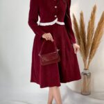پیراهن مخمل وا.رداتی مهوا کد۱۳۵۱