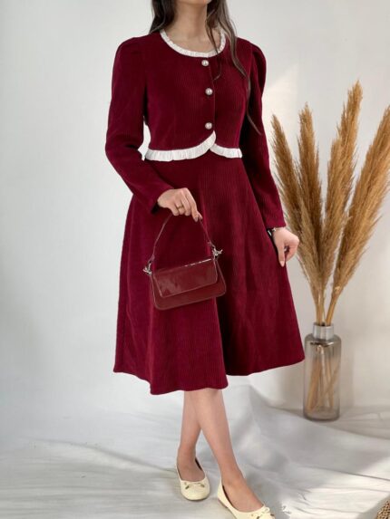 پیراهن مخمل وا.رداتی مهوا کد۱۳۵۱