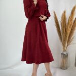 پیراهن مخمل وار.داتی کاملیا کد۱۳۵۳