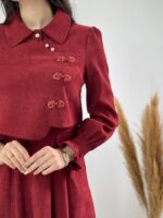 پیراهن مخمل وار.داتی کاملیا کد۱۳۵۳ - تصویر 8