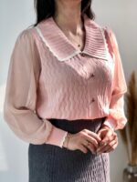 بلوزبافت کریستالی عسل کد۱۳۵۴ - تصویر 9
